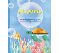 Sea creature Composition Notebook: 100 Lined Pages Ocean Animal Journal for Kids, Students and Nature Lovers