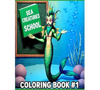 SEA CREATURES SCHOOL COLORING BOOK #1