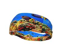 Sea Fish Pattern Stampa Elastico Sportivo Sweatband Per Uomini Donne Per La Corsa Basket Palestra Più Sweatband