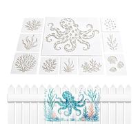 Sea Fish Stencil - Sea Animal Reusable Mural Drawing Template Stencils