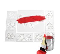 Sea Fish Stencil - Sea Animal Reusable Mural Drawing Template Stencils
