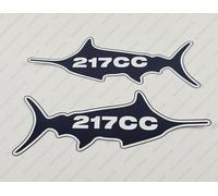 SEA FOX 217CC BARCA DECALCOMANIE STICKERS SET DI 2 8,25" LUNGHI