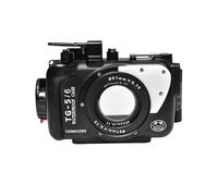 Sea frogs Compatibile con Olympus TG-6 custodia subacquea in alluminio 328 piedi / 100 metri custodia impermeabile impermeabile qualità IPX8 nero