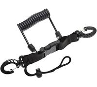 Sea frogs Scuba Diving Lanyard,Camera Anti-Lost Strap Loss Coil Rope Proof Spring with Clips,Quick Release Buckle for Underwater Diving Tool (nero)