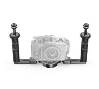 Sea frogs Staffa per vassoio con maniglia in lega di alluminio Staffa per vassoio Dual Handheld Grip Stabilizzatore video Supporto bilanciatore portatile con adattatore a sfera TS-7
