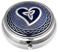 Sea Gems presented by Celtic Glass Designs Portapillole in design celtico Trinity a forma di cuore, colore: viola