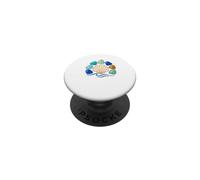 Sea Glass Shell e Onde Beachcomber Colorful Art PopSockets PopGrip Adesivo