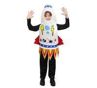 SEA HARE Costume da nave a razzo divertente per bambini (taglie più grandi: 8-14 anni)