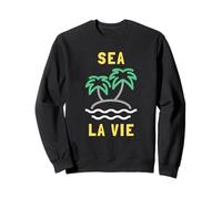 Sea La Vie - Palma da Gioco di Parole da Spiaggia Minimalista Felpa