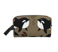Sea Life balena divertente grande pesce animale dell'oceano, Borsa per il trucco Borsa per cosmetici Borsa da viaggio portatile da viaggio Borsa per trucco Organizer
