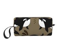 Sea Life balena divertente grande pesce animale dell'oceano, Borsa per il trucco Borsa per cosmetici Borsa da toilette da viaggio portatile Borsa per trucco Organizer