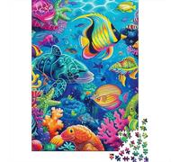 Sea Life Sea Animals Puzzle Impossible 1000 Pezzi Decorazione Per La Casa. Rilassamento E Intelligence Per Adulti E Bambini Da 12 Anni 1000pcs (75x50cm)