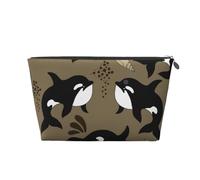 Sea Life Whale Divertente grande pesce animale, Borsa da toilette Borsa per trucco Borsa per cosmetici Borsa da toilette da viaggio portatile