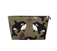 Sea Life Whale Divertente grande pesce animale, Borsa per il trucco Borsa per cosmetici Borsa da toilette da viaggio portatile Borsa da toilette