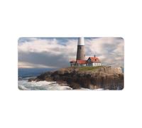 Sea Lighthouse, tappetino per mouse da gioco, grande, antiscivolo, per scrivania, lavoro, casa, 30 x 60 cm