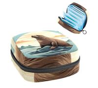 Sea Lion-601 - Borsa per lo smaltimento dei tovaglioli igienici, con cerniera e grande capacità, per donne e ragazze, con cerniera