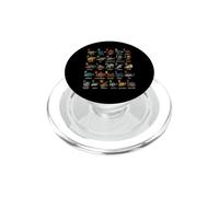 Sea Ocean Animals Learning Alphabet, Amante della biologia marina PopSockets PopGrip per MagSafe