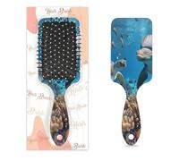 Sea Ocean - Spazzola per capelli a forma di tartaruga, spazzola per capelli a cuscino d'aria bagnata e asciutta spazzola districante in plastica per bambini e adulti, regalo per il rientro a scuola