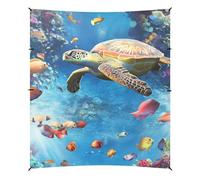 Sea Ocean - Tenda da spiaggia con baldacchino per tartarughe, UPF50+, impermeabile, con tasche per sabbia, per campeggio, pesca, divertimento in giardino o picnic
