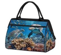 Sea Ocean Turtles Borsa da palestra per uomo e donna, borsone sportivo da viaggio, impermeabile, borsa per il fine settimana borsa da notte leggera da portare a mano