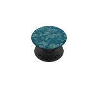 Sea Ocean Waves Pattern senza bordi Design 5 PopSockets PopGrip Adesivo