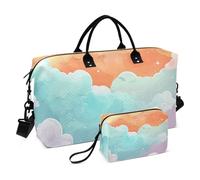 Sea Of Colored Clouds Borsa da viaggio a tracolla Weekend Tote Gym Tote Bag con borsa da toilette per viaggi di lavoro di grande capacità, mare di nuvole colorate, 1 size
