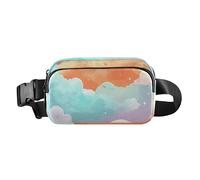 Sea Of Colored Clouds - Marsupio alla moda per uomo e donna, mini borsa a tracolla con tracolla regolabile, per viaggi, vacanze, corsa, mare di nuvole colorate, 1 size