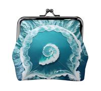 Sea of Love - Piccolo portamonete da donna, rettangolare, con chiusura a bacio, tascabile, mini portamonete da donna