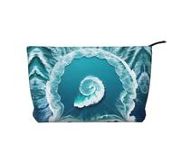 Sea of Love - Trousse per trucchi in velluto a coste, versatile, con cerniera, per uso quotidiano e organizer da viaggio, Nero , Taglia unica