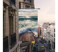 Sea on the boards Bandiera 3 x 5 Ft Bandiere da giardino per esterni Bandiere per la casa durevoli con occhielli Bandiere decorative da cortile Grande Banner per feste interne esterne Decorazioni per
