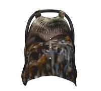 Sea Otter Family Baby Car Seat Cover Morbido Baby Nursing Cover Neonato Auto Passeggino Copertura per Ragazze e Ragazzi