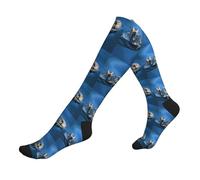 Sea Otter fantasia elastico polpaccio 1 nero calze a compressione per arrampicata, escursionismo e ciclismo, 2 Nero-2, Taglia unica