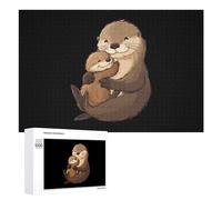 Sea Otter Mom Puzzle per adulti Famiglia Attività Giochi Home Decor Puzzle 1000 PCS