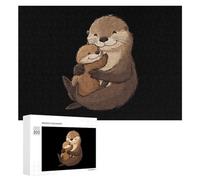 Sea Otter Mom Puzzle per adulti Famiglia Attività Giochi Home Decor Puzzle 300 PCS