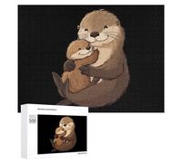 Sea Otter Mom Puzzle per adulti Famiglia Attività Giochi Home Decor Puzzle 500 PCS