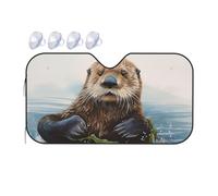 Sea Otter Parasole per parabrezza auto 2025 parasole pieghevole per auto divertente visiera parasole anteriore copertura per parabrezza per interni automobilistici protezione solare media