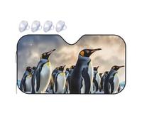 Sea Penguin - Parasole per parabrezza auto pieghevole 2025 parasole divertente per auto parasole anteriore per finestrini anteriori per interni automobilistici, protezione solare piccola