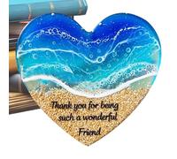 Sea Pocket Cuore - Natural Heart Charm, Keepsake Artigianale, token commemorativo | Uso dello studente Craft Teacher Regalo di San Donne Meditation Decor Party Favor Collection