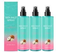 Sea Salt Hair Spray for Women & Men Texturizing Volumizing Salt Spray, Coconut Scent Beachy Waves Spray, Light Hold Frizz Control Hair Texture Spray All Hair Type (100 ml) (3 pezzi)