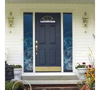 Sea Seen From The Top Hanging Door Banner Primavera Estate Benvenuto Portico Banner Buon Compleanno Festa Banner Foto Sfondo Portico Segno Porta d'ingresso Segni Per Yard Indoor Outdoor Decor