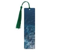 Sea Seen from the Top, segnalibro in legno fai da te con nappe colorate, etichette regalo in legno, regalo insolito per gli amanti dei libri, uomini e donne