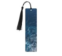 Sea Seen from the Top, segnalibro in legno fai da te con nappe colorate, etichette regalo in legno, regalo insolito per gli amanti dei libri, uomini e donne