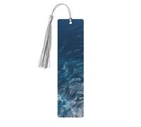 Sea Seen from the Top, segnalibro in legno fai da te con nappe colorate, etichette regalo in legno, regalo insolito per gli amanti dei libri, uomini e donne