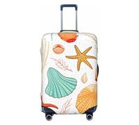 Sea Shell Coral Valigie Protector Ocean Starfish Elastico Dei Bagagli Anti-Graffio Antipolvere Custodia per Bagagli Adatto 22-24 Pollici, Multicolore, S
