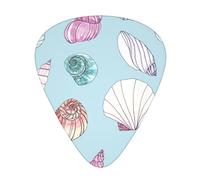 Sea Shell - Set di 12 plettri personalizzati per chitarra acustica, per chitarra elettrica, 0,46 mm/0,71 mm/0,96 mm