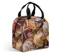 Sea Shell Treasures, borsa termica per il pranzo, grande capacità, a prova di perdite, isolata, per donne e uomini, borsa termica portatile per ufficio, viaggi e picnic