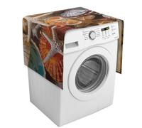 Sea Shell Treasures - Copertura per lavatrice con tasche portaoggetti, antipolvere per lavatrice e asciugatrice, copertura antipolvere per frigorifero e elettrodomestici da cucina