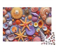 Sea Shells Collection Puzzle 1000 Pezzi Beach Shell Art in Cartone Qualità Premium Per Adolescenti Bambini 12+ Educativo Passare Il Tempo Riunioni Amici 52x38cm/1000pcs