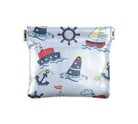 Sea Ship Lighthouse - Portamonete da donna, in pelle, portatile, mini borsa per il trucco, per donne e ragazze, Faro della nave di mare, 4.33"(L) x 3.74"(W) x 0.39"(H), classico