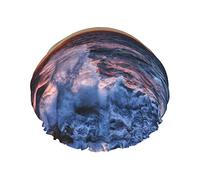 Sea Spray And Sunrise Print Cuffia da a Elastica riutilizzabile Cuffia per capelli da bagno da donna Cuffia da a impermeabile a doppio strato, per salone spa da donna